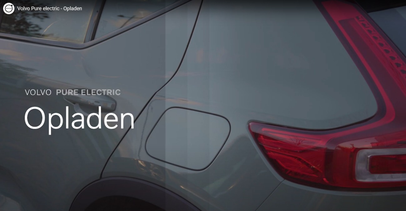 Screenshot Volvo XC40 opladen video